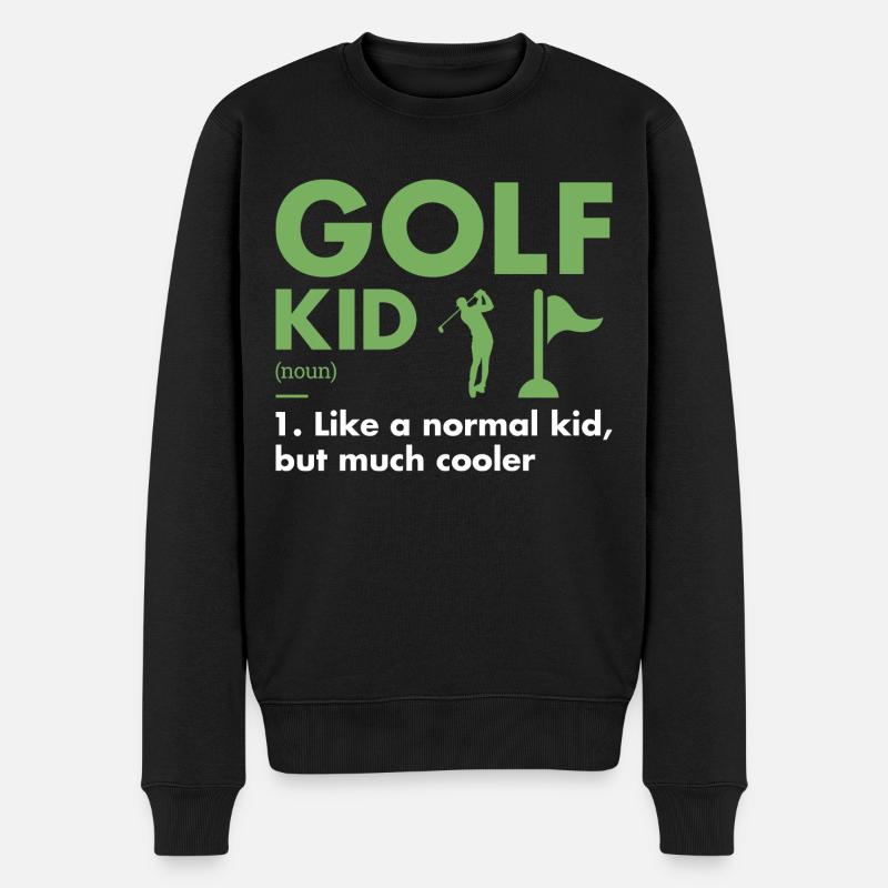 Sport Kid Definition Golf - Männer Premium Bio Pullover - Schwarz