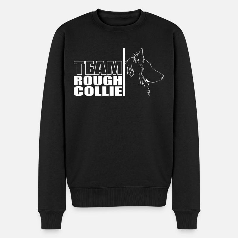 TEAM Rough Collie Hunde Hund Wilsigns - Männer Premium Bio Pullover - Schwarz