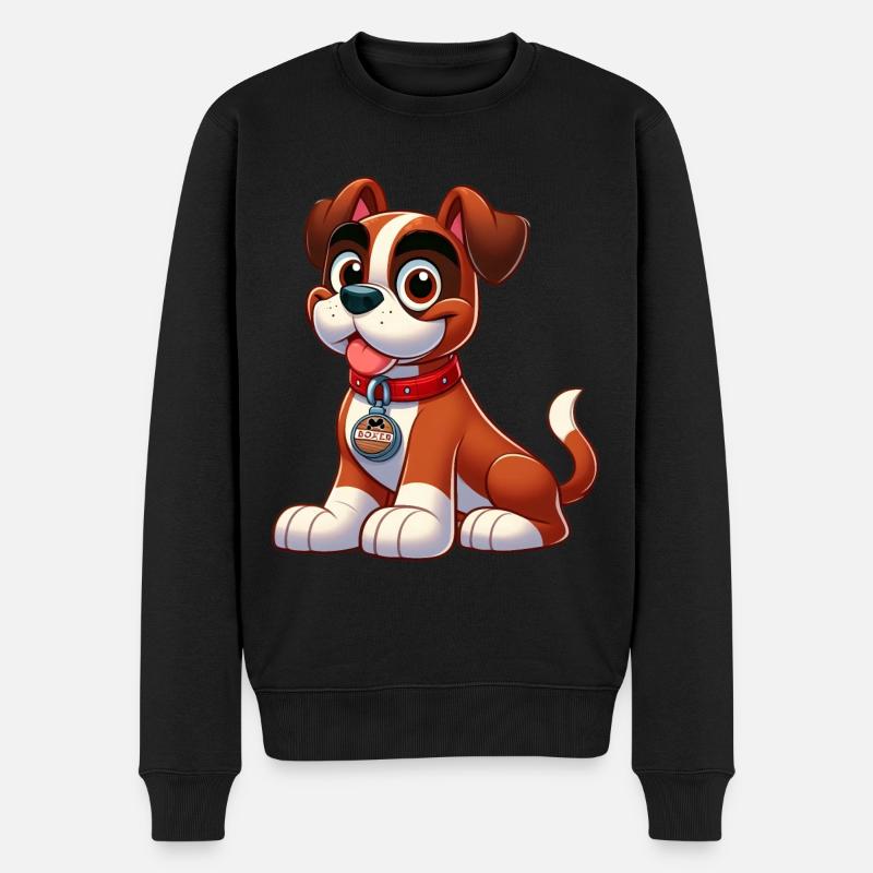 Boxer 2 - Männer Premium Bio Pullover - Schwarz