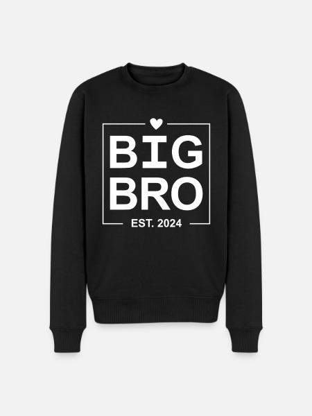 Big Bro Est 2024 - Men's Premium Organic Jumper - black