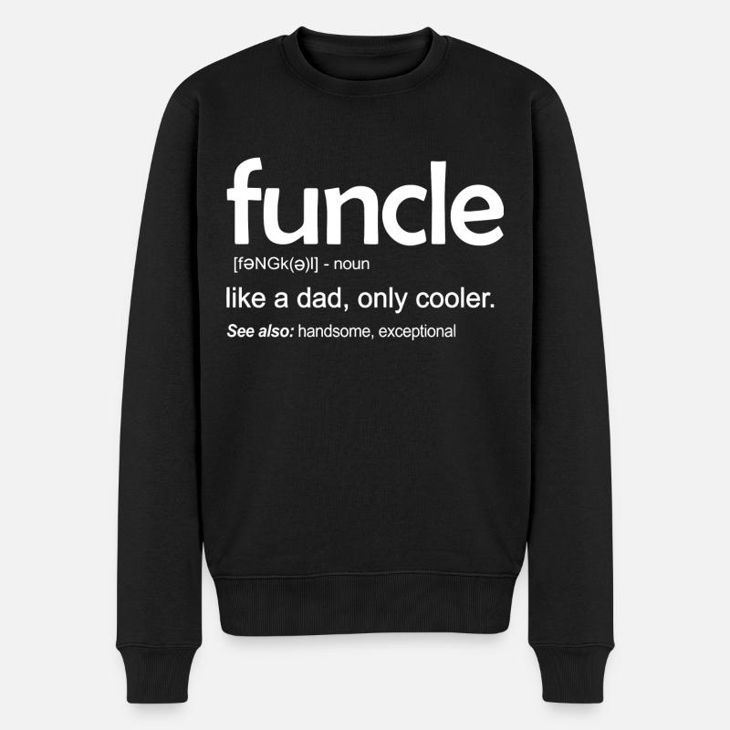 Funcle comme un père - Pull Premium bio Homme - noir