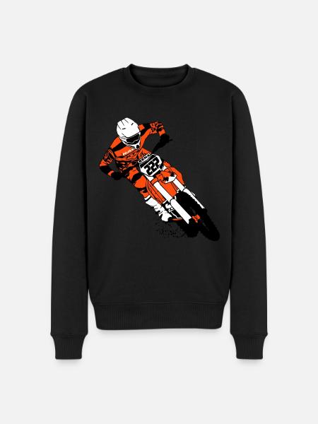 Moto Cross - motocross - Ekologiczna męska bluza Premium - czarny