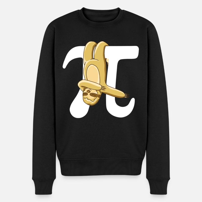 Math Sloth Pi - Männer Premium Bio Pullover - Schwarz