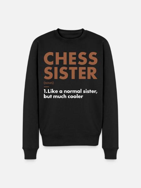 Chess Player Sister Definition Chess - Men's Premium Organic Jumper - black