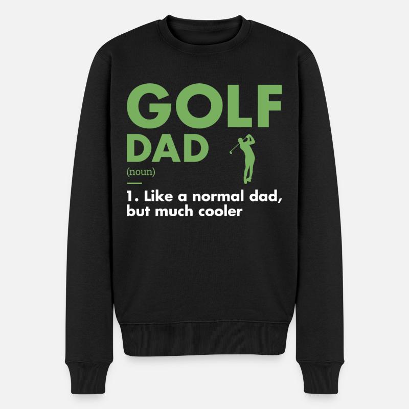 Sport Dad Definition Golf - Männer Premium Bio Pullover - Schwarz