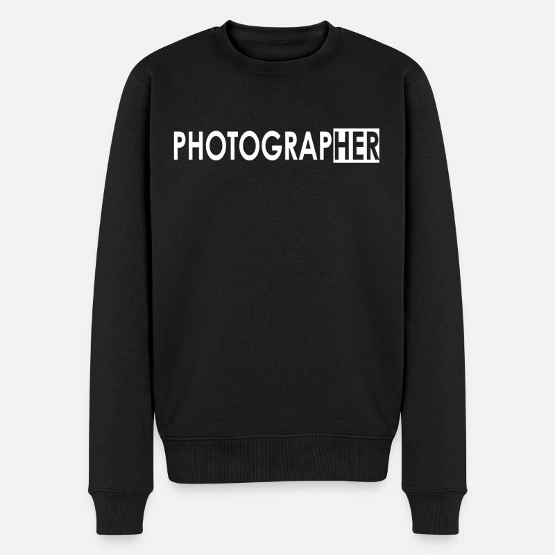 PhotograpHER - Männer Premium Bio Pullover - Schwarz