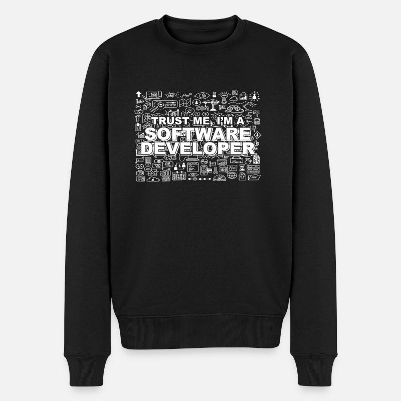 Croyez-moi, je suis un développeur de logiciels - Pull Premium bio Homme - noir