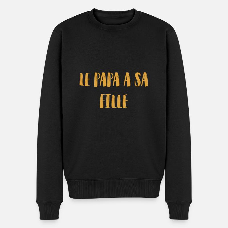 papa a sa fille - Pull Premium bio Homme - noir