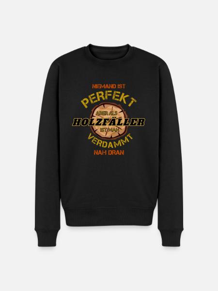 Holzfäller geschenk - Männer Premium Bio Pullover - Schwarz