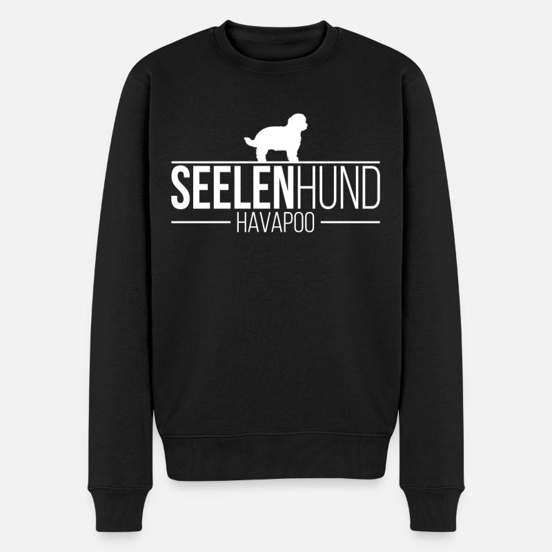 Havapoo Seelenhund Hund Hundespruch Wilsigns - Männer Premium Bio Pullover - Schwarz