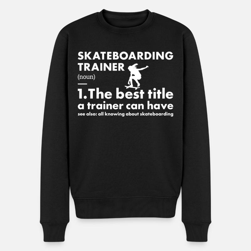 Coach sportif Skateboard - Pull Premium bio Homme - noir