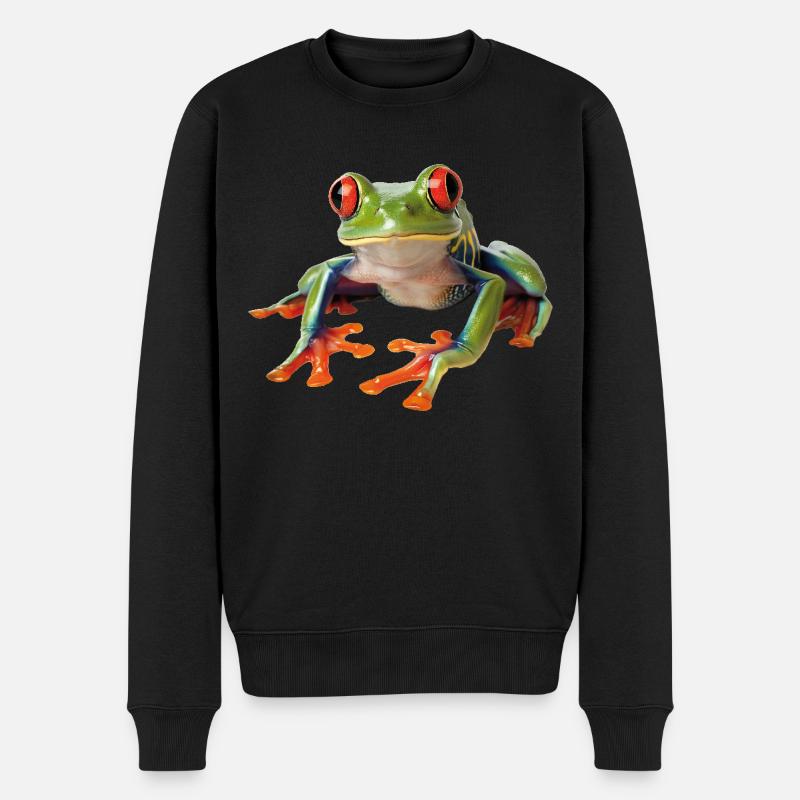 Frog - Männer Premium Bio Pullover - Schwarz