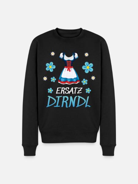 Dirndl Ersatz - Männer Premium Bio Pullover - Schwarz