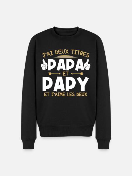 Papa et papy - Pull Premium bio Homme - noir