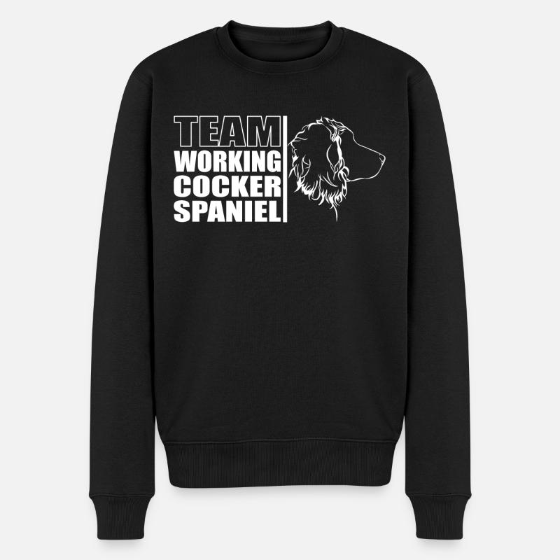TEAM Working Cocker Spaniel Hunde Hund Wilsigns - Männer Premium Bio Pullover - Schwarz