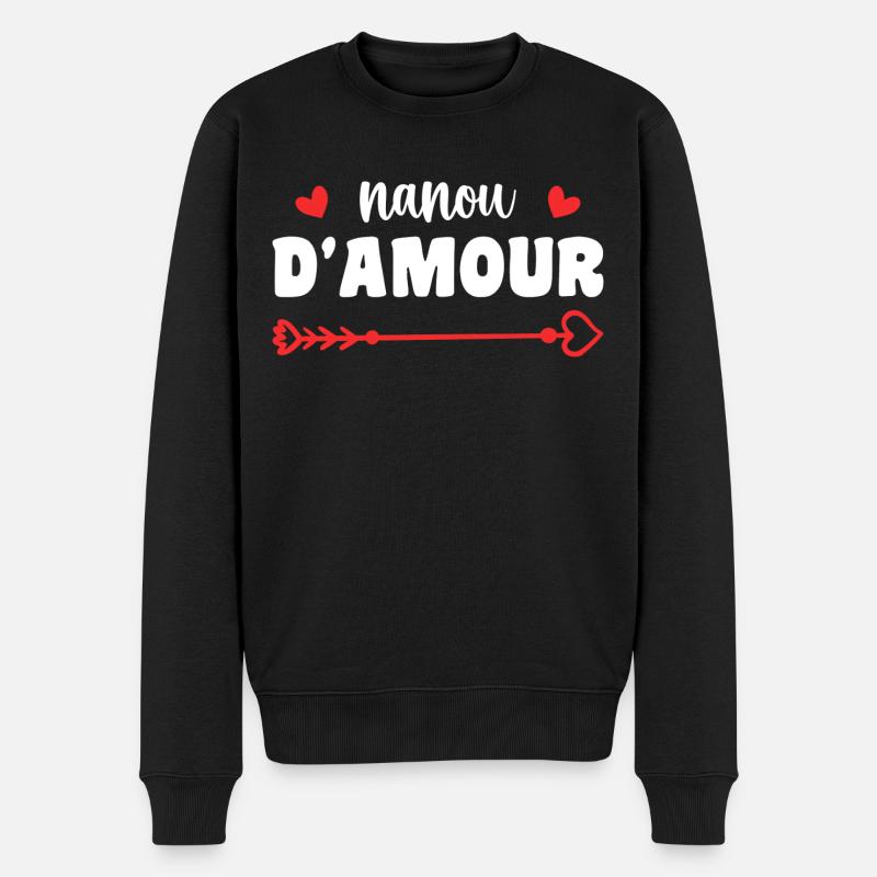nanou d'amour - Pull Premium bio Homme - noir