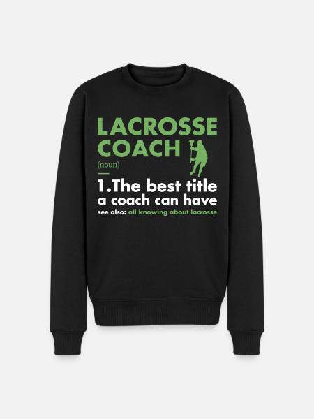 Sport Coach Definition Lacrosse - Men's Premium Organic Jumper - black