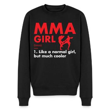 Sport Girl Definition MMA - Männer Premium Bio Pullover - Schwarz - Vorne - Nico (187cm)
