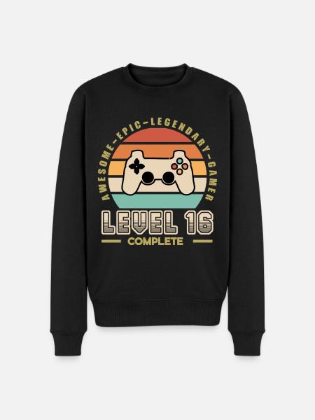 Level 16 ans - Pull Premium bio Homme - noir