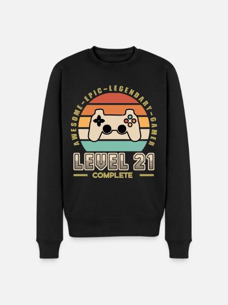 Level 21 ans - Pull Premium bio Homme - noir