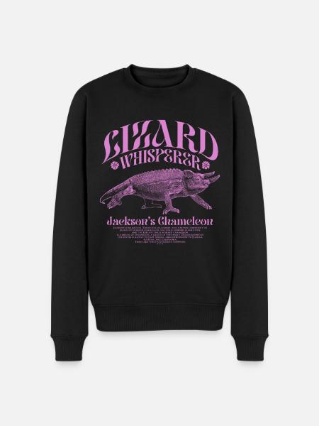 Jackson's Chameleon Lizard Whisperer - Men's Premium Organic Jumper - black