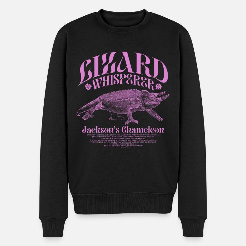 Jackson's Chamäleon Echsenflüsterer - Männer Premium Bio Pullover - Schwarz