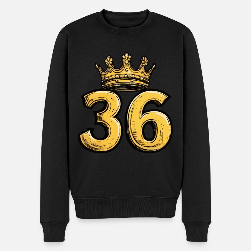 Couronne à 36 chiffres - Pull Premium bio Homme - noir