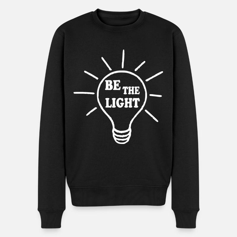 Be the light - Pull Premium bio Homme - noir