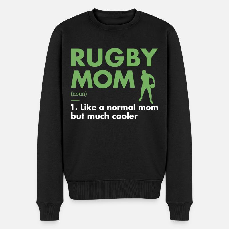Sport Mom Definition Rugby - Männer Premium Bio Pullover - Schwarz