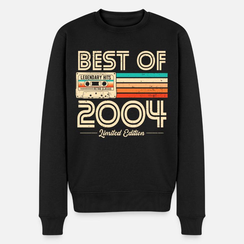 Vintage 2004 Jahrgang Retro Geburtstag Geschenk - Männer Premium Bio Pullover - Schwarz