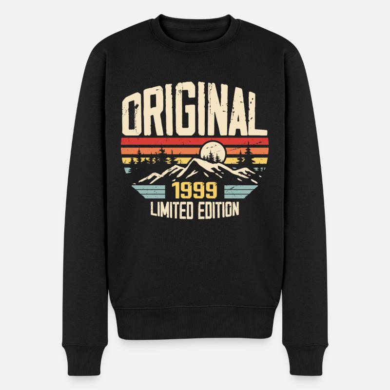 Nostalgisch 1999 Geburtstagsgeschenk 1999 - Männer Premium Bio Pullover - Schwarz