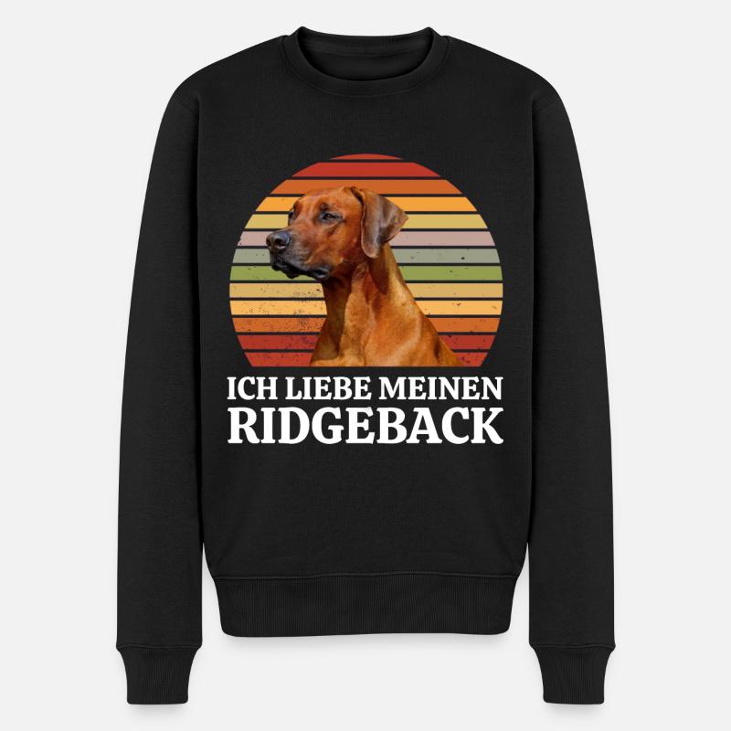 Rhodesian Ridgeback - Männer Premium Bio Pullover - Schwarz
