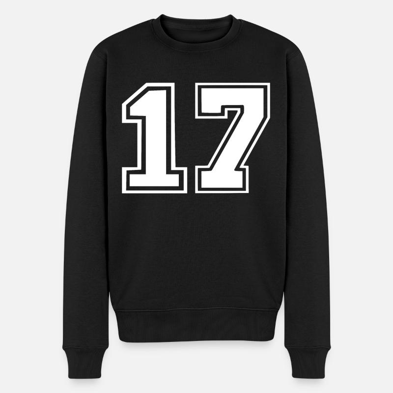 17 - Männer Premium Bio Pullover - Schwarz