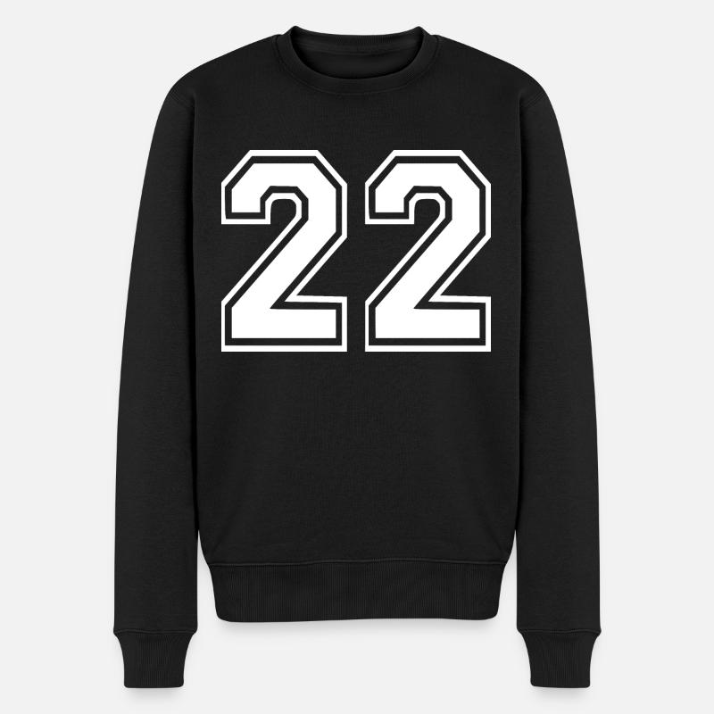 22 - Männer Premium Bio Pullover - Schwarz