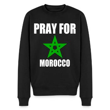 Pray for morocco maroc - Pull Premium bio Homme - noir - Devant - Nico (187cm)