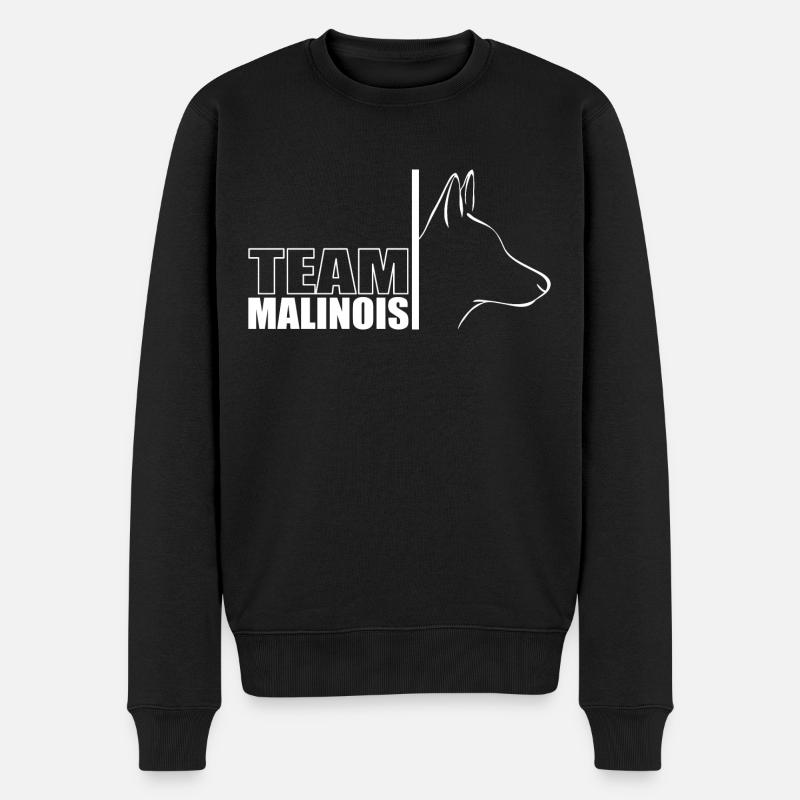 TEAM MALINOIS Profil Hunde Wilsigns IGP Hundesport - Männer Premium Bio Pullover - Schwarz