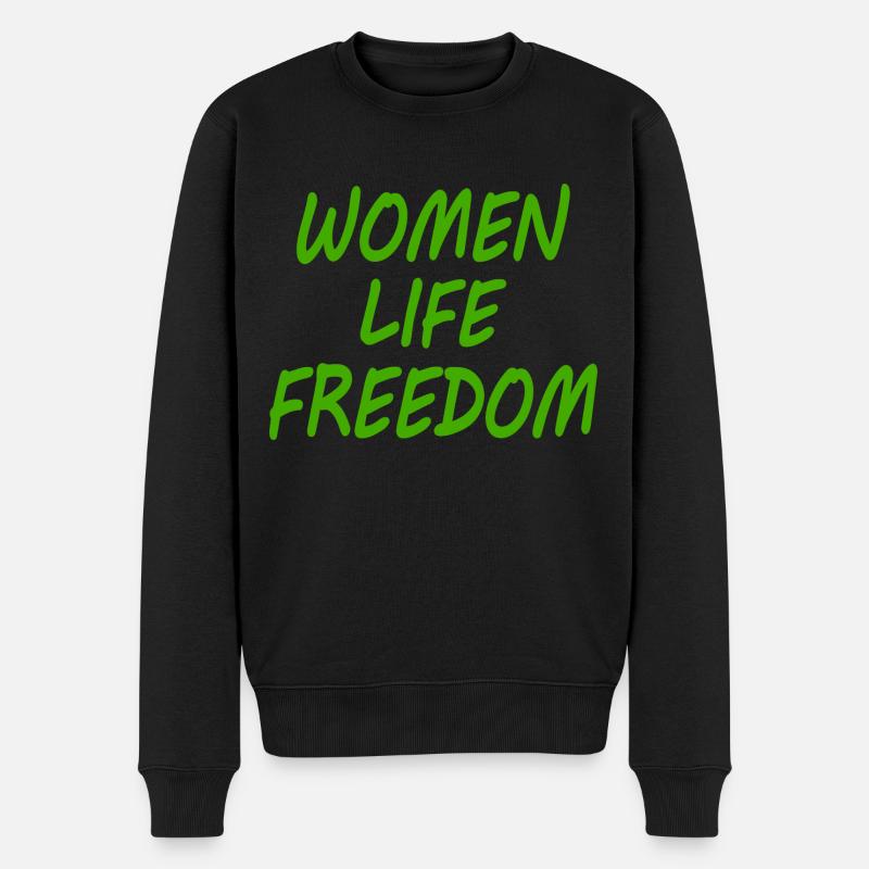 Women life freedom - Männer Premium Bio Pullover - Schwarz
