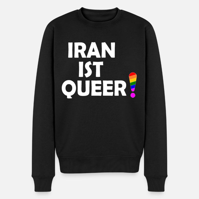 Iran ist queer - Männer Premium Bio Pullover - Schwarz
