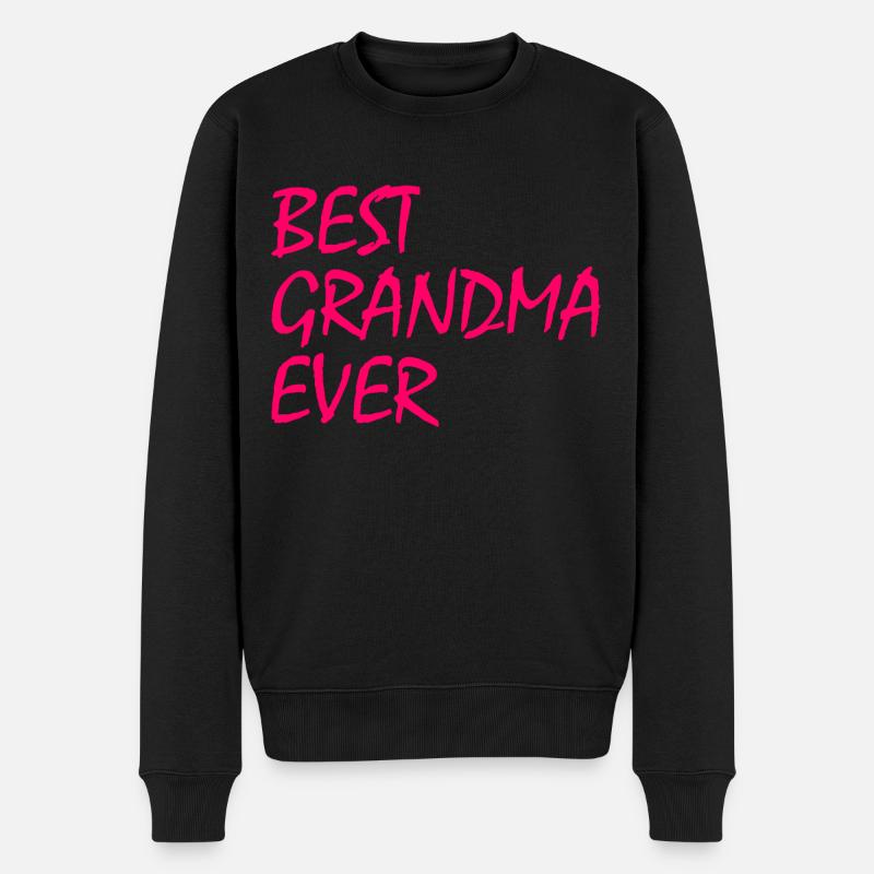 Best grandma ever - Männer Premium Bio Pullover - Schwarz