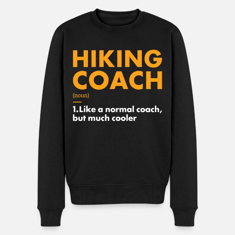 Hiker Coach Definition Hiking - Männer Premium Bio Pullover - Schwarz