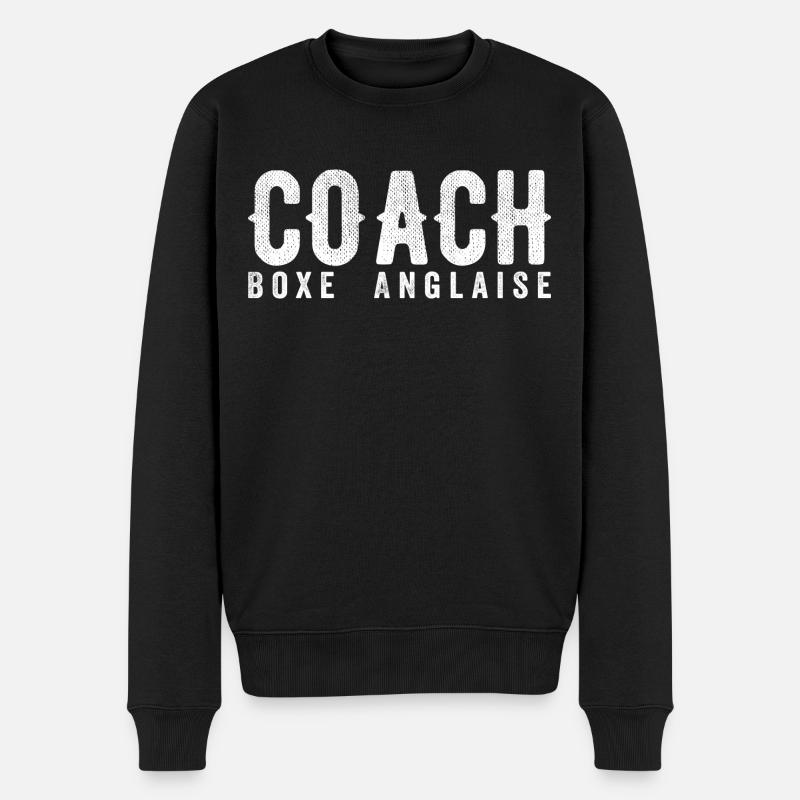 Englischer Boxtrainer | Englischer Boxtrainer - Männer Premium Bio Pullover - Schwarz