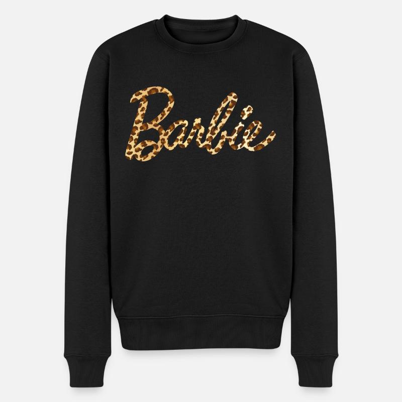 Barbie Leo-Print Logo - Männer Premium Bio Pullover - Schwarz