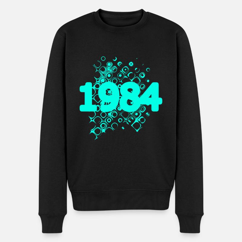 Jahr 1984 - Männer Premium Bio Pullover - Schwarz