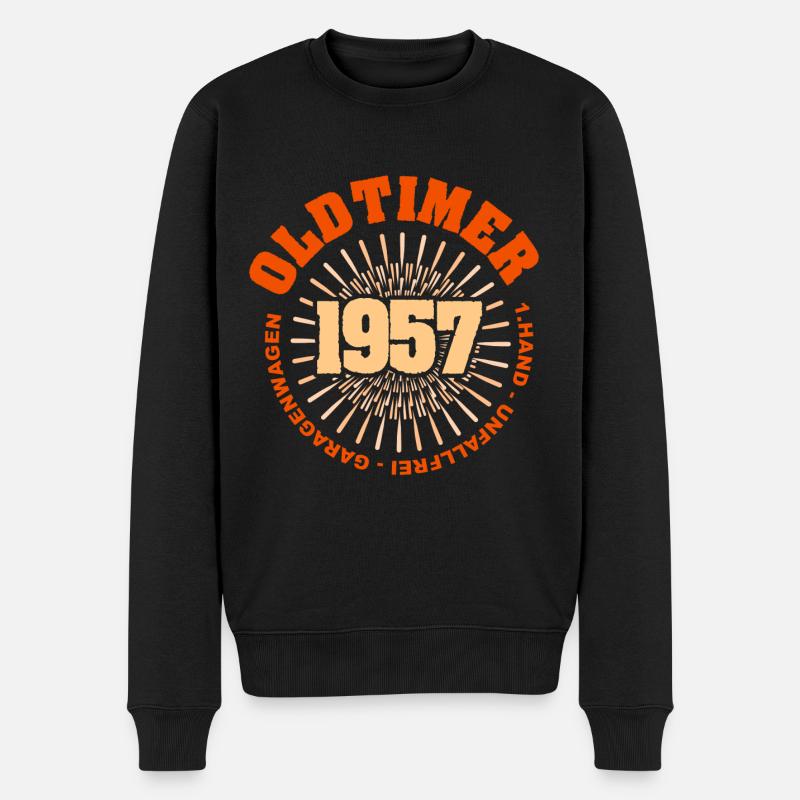 1957 - Männer Premium Bio Pullover - Schwarz