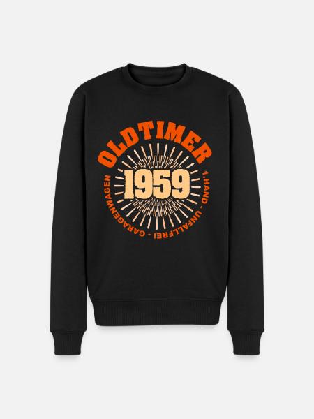 Spruch 1959 - Männer Premium Bio Pullover - Schwarz