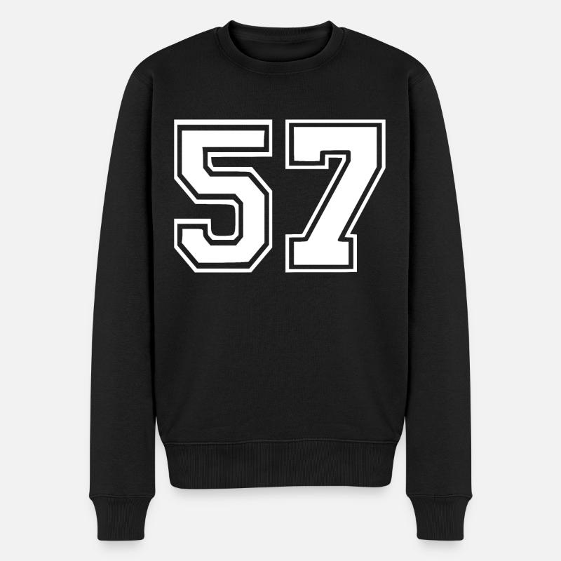 57 - Männer Premium Bio Pullover - Schwarz
