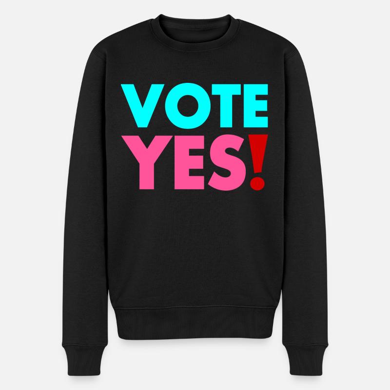 Vote yes - Männer Premium Bio Pullover - Schwarz