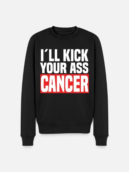 I'll Kick Your Ass Cancer - Men's Premium Organic Jumper - black