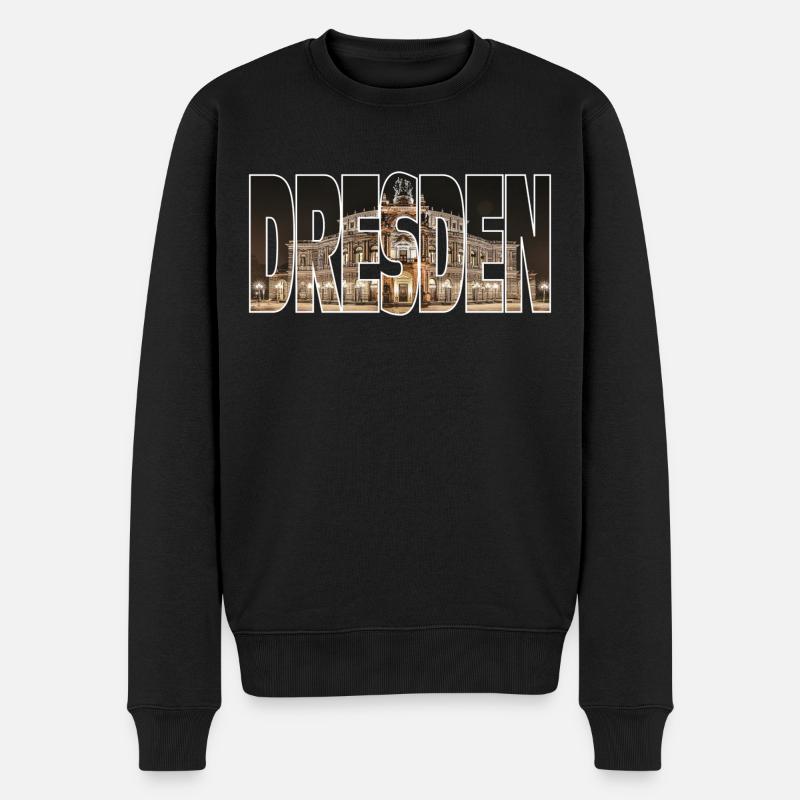 Dresden Semperoper - Männer Premium Bio Pullover - Schwarz
