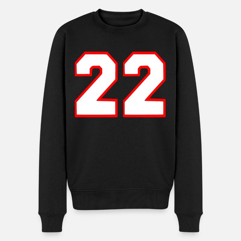 22 - Männer Premium Bio Pullover - Schwarz